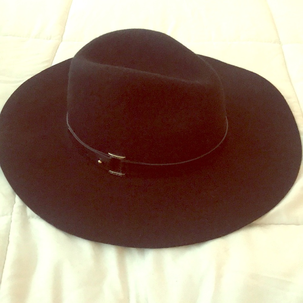 Black Calvin Klein Wide Brim Fedora Hat